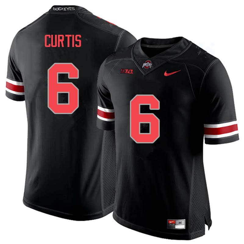 Men #6 Kory Curtis Ohio State Buckeyes College Football Jerseys Sale-Blackout
